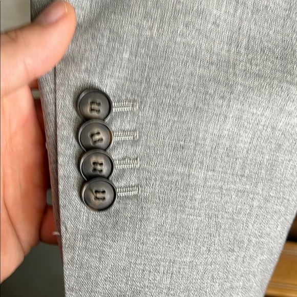 Suit Supply Men's Double-Breasted Gray Blazer - Picture 4 of 5